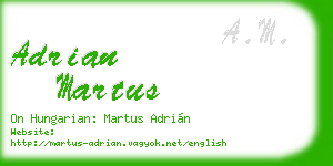 adrian martus business card